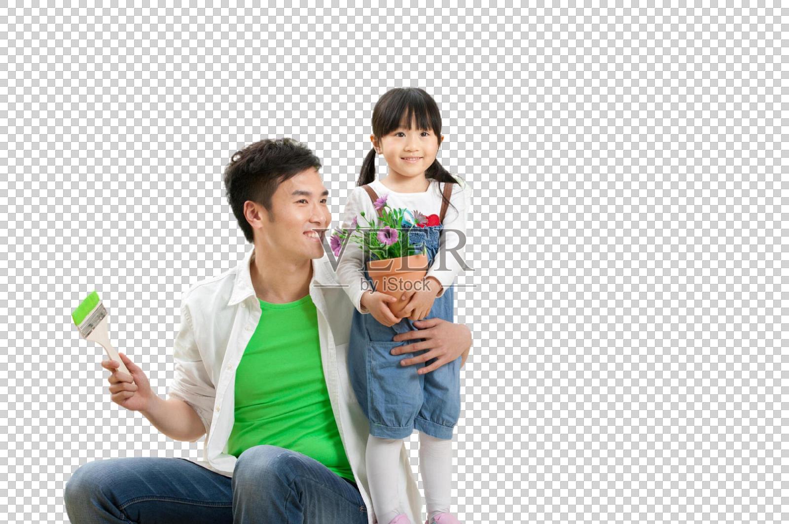 秋日里父女在一起玩耍-蓝牛仔影像-中国原创广告影像素材