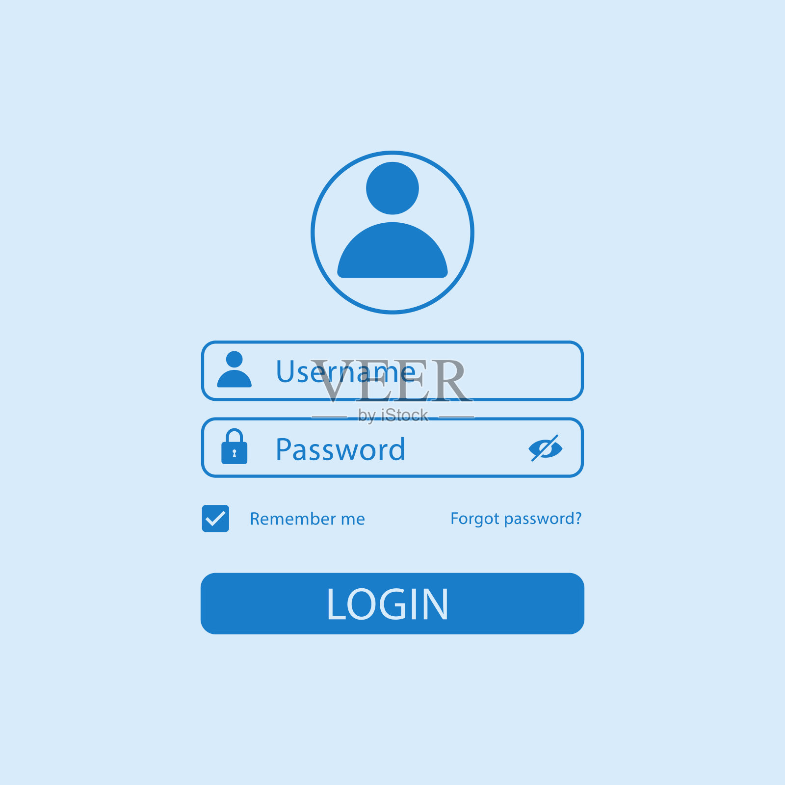 登录页面背景。输入用户名和密码。Ui,用户界面。插画图片素材