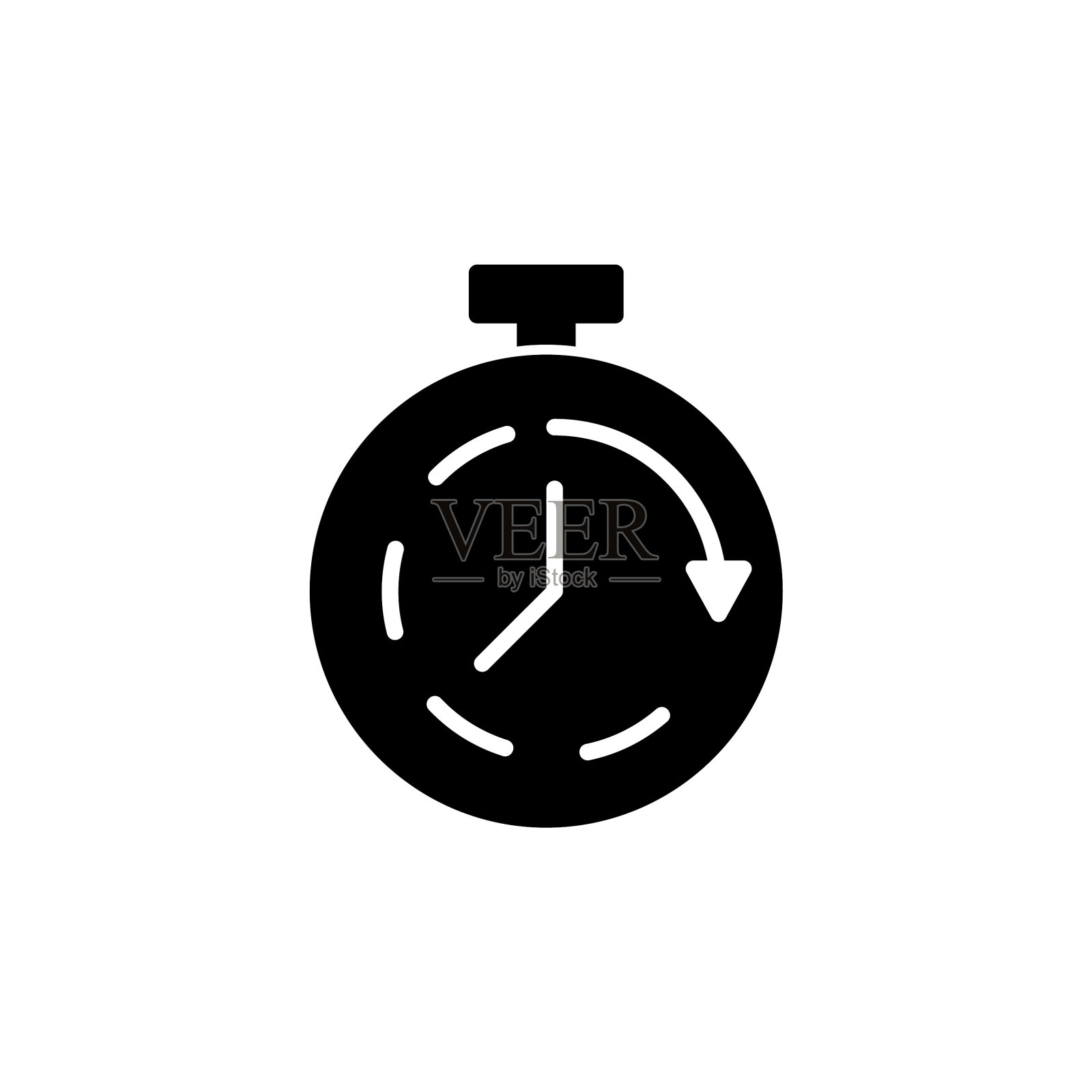 时钟图标时间图标时钟图标在时尚的公寓插画图片素材