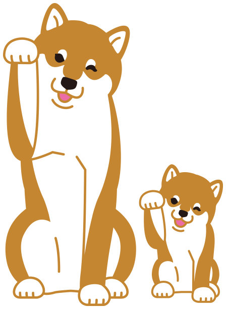 两个大耳朵的狗卡通图片