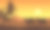 沙漠山地景观的现实插图。两只骆驼在绿洲附近的棕榈树下，在橙色的早晨天空与升起的太阳向量素材图片
