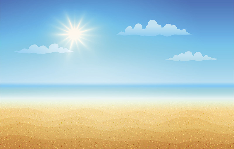 阳光明媚的热带海滩。图片下载