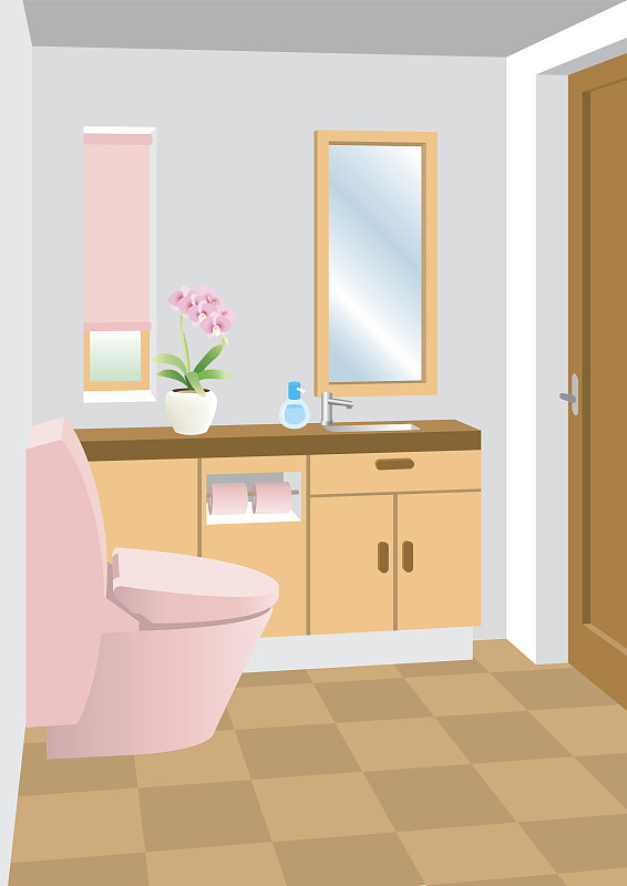 室内/洗手间的插图图片下载